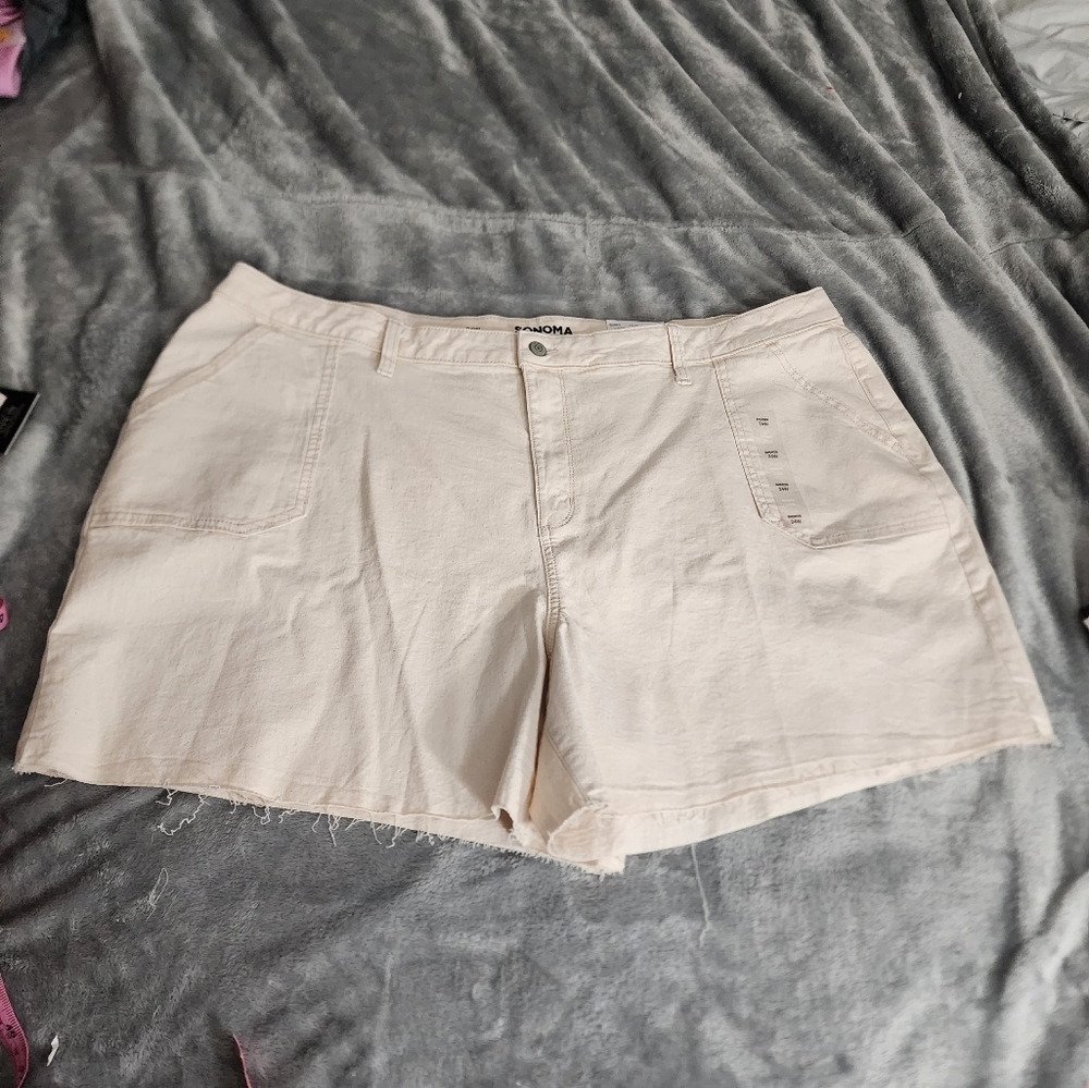 Sonoma womens. plus high rise jean cutoff shorts sz 24w lot NWT - Picture 5 of 6